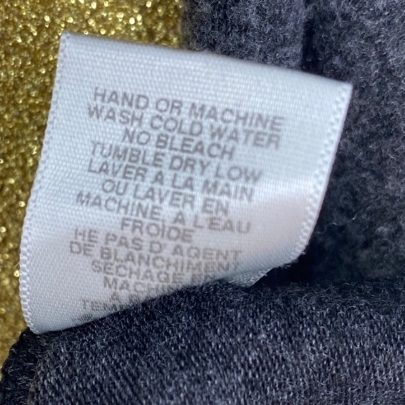 Wildfox Sparkle Heart Gray/Gold  Lightweight Sweater - Picture 5 of 5
